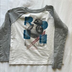 Star Wars BB-8 Kids Grey and White Long Sleeve Shirt